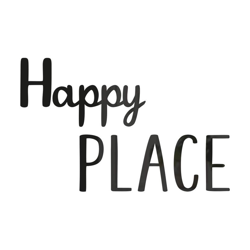 Décoration en verre acrylique Happy Place
