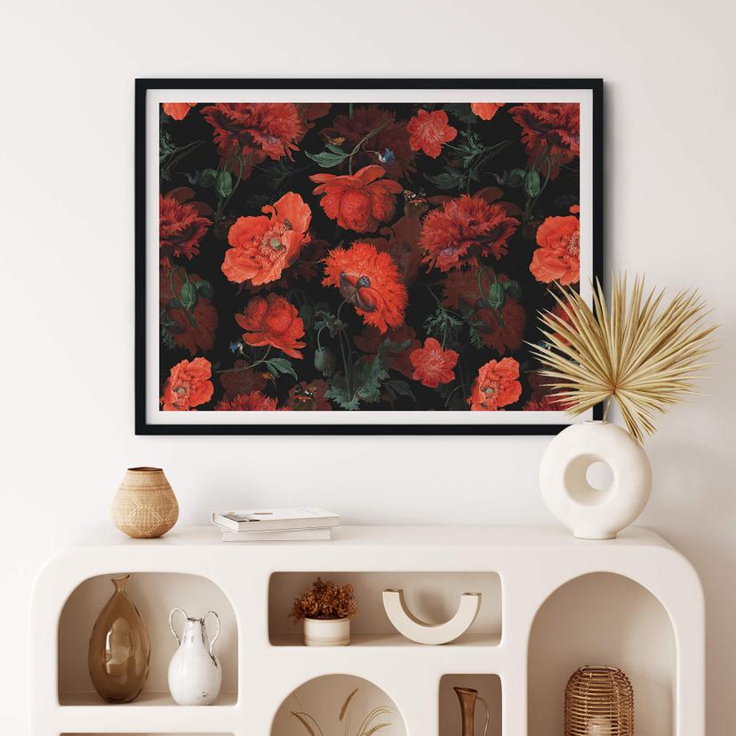 Poster UN Designs - Röda blommor