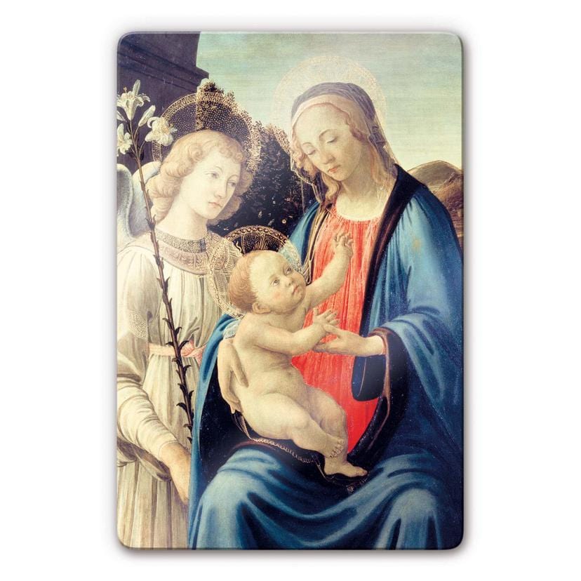 Tableau en verre - Botticelli - La Vierge à l'Enfant avec un ange