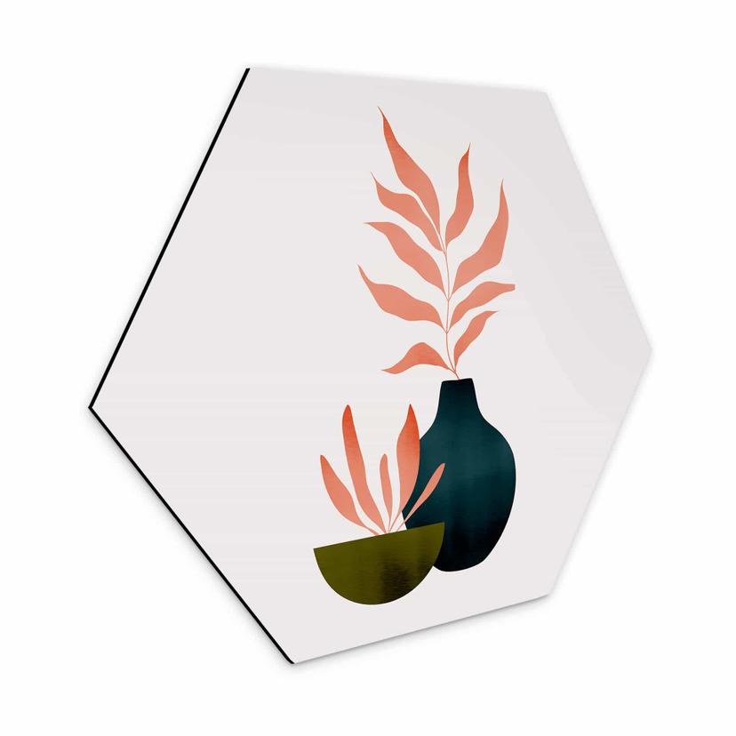 Hexagone - alu-Dibond Kubistika - Plantes d'automne