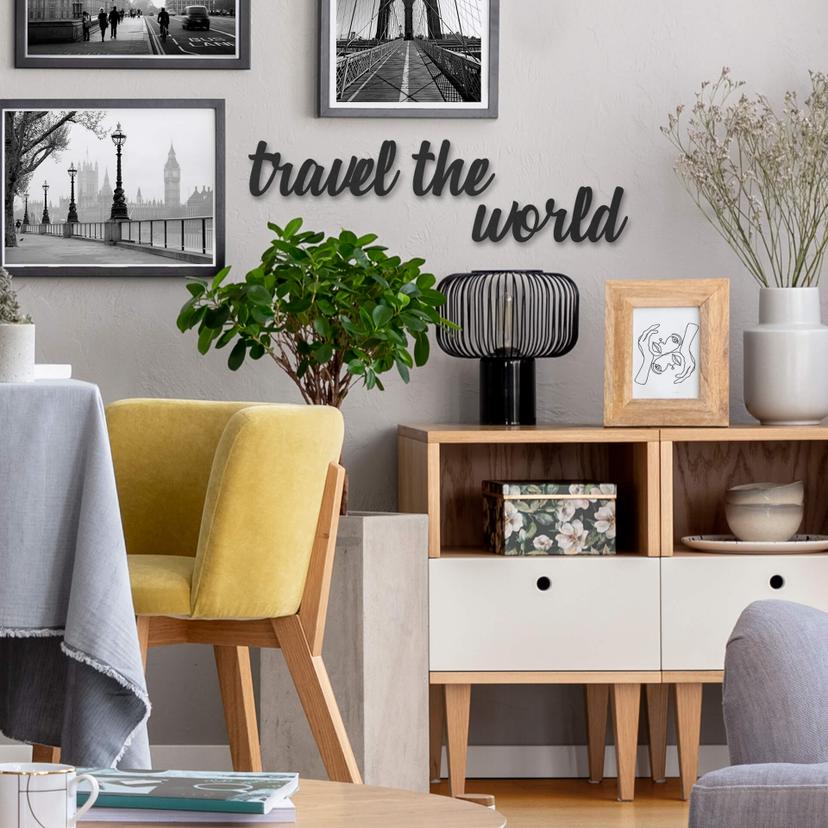 Décoration en bois MDF - Travel the World