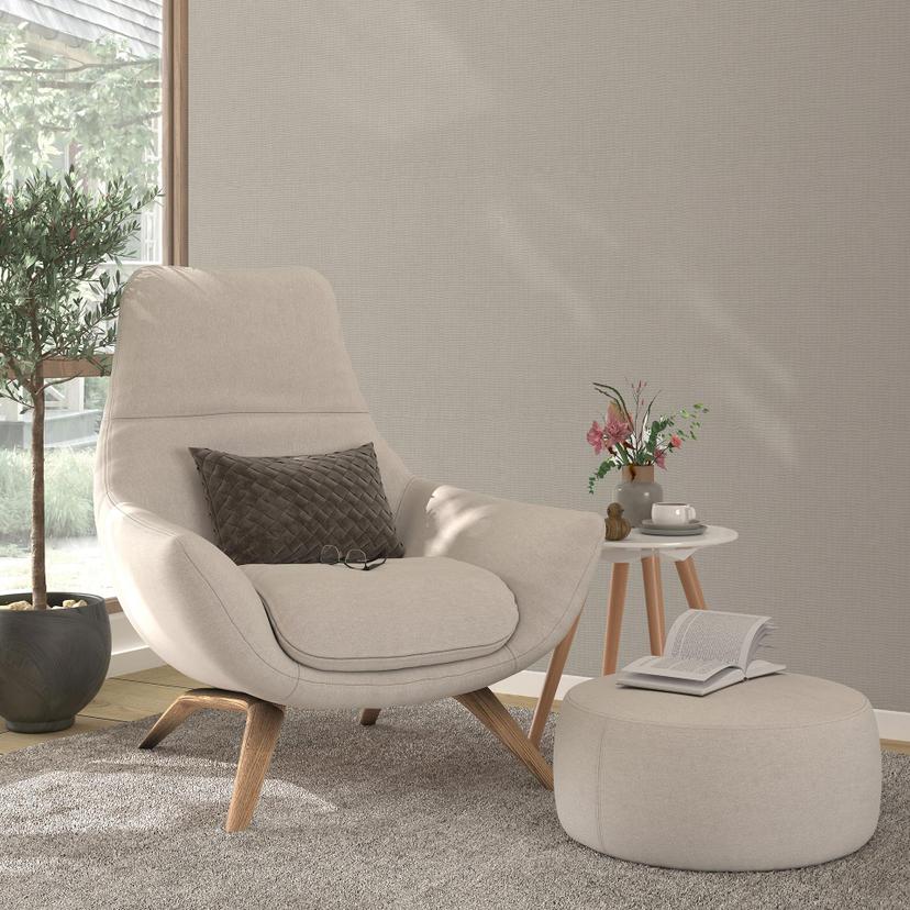 Ikke-vævet tapet, uni tapet Aurora light taupe