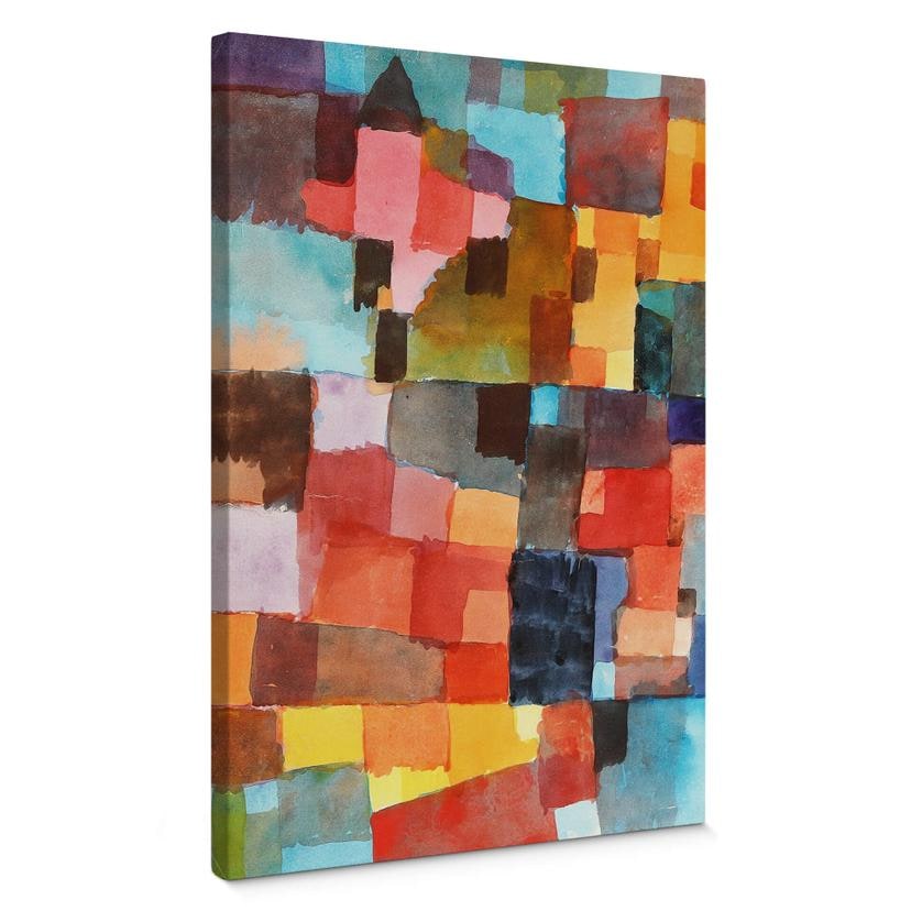 Paul Klee- Rumarkitektur - Lærredsprint