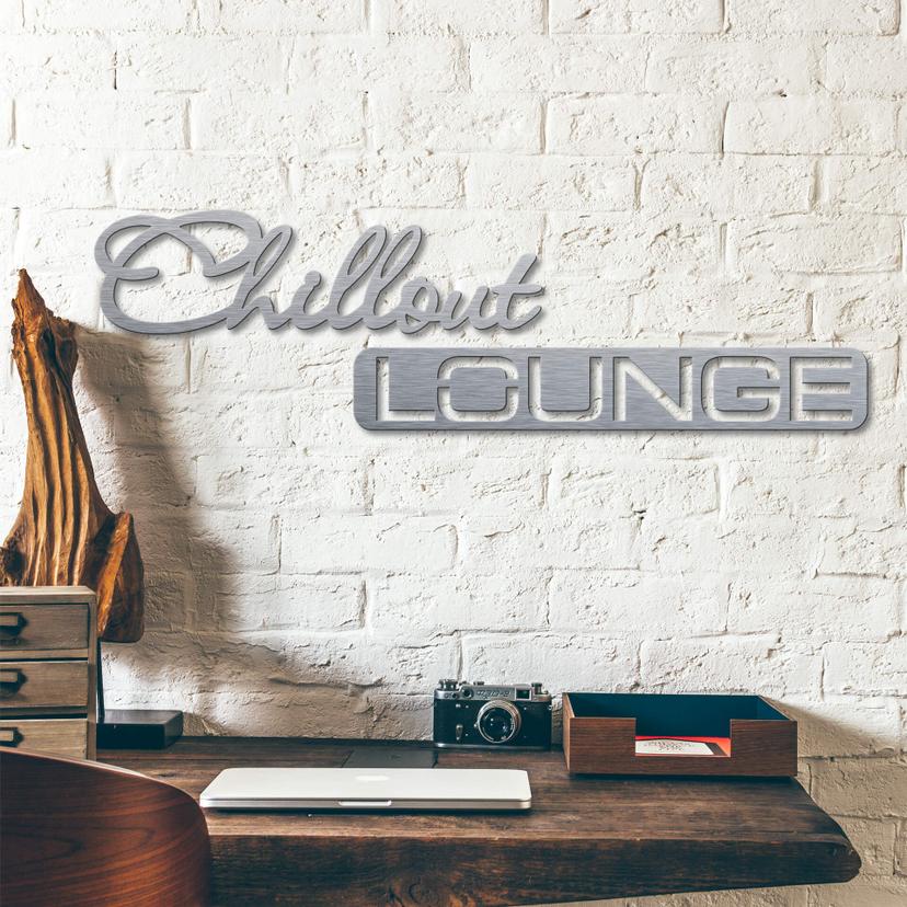 Letras de aluminio Dibond - Efecto plata - Chillout Lounge