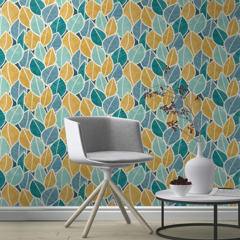 Rasch papier peint intissé, papier peint à motifs Salsa bleu clair