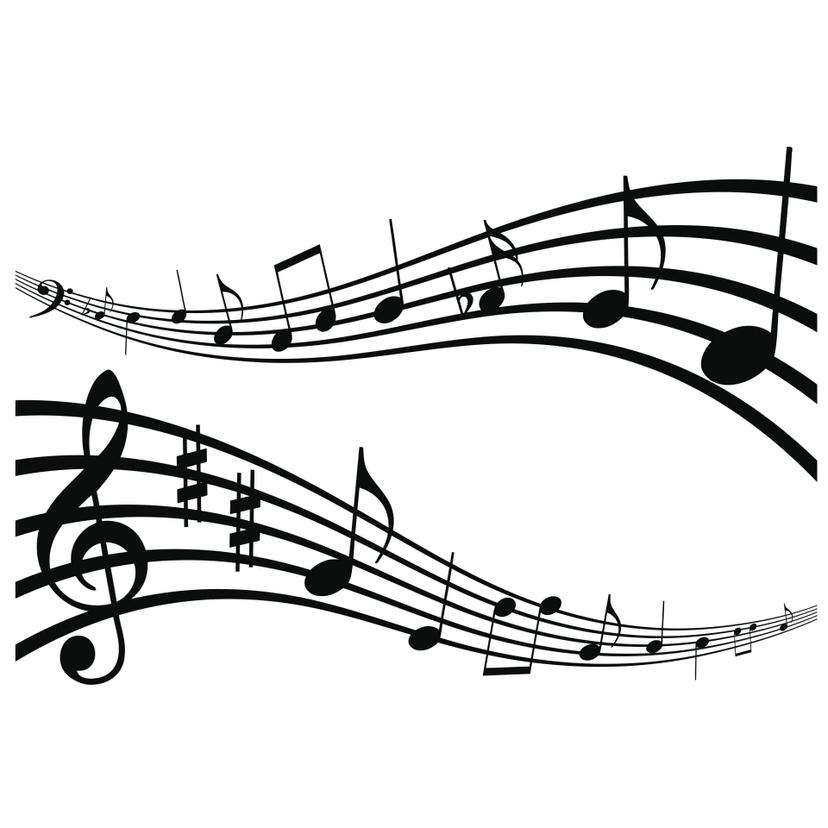Adesivo murale - Note musicali