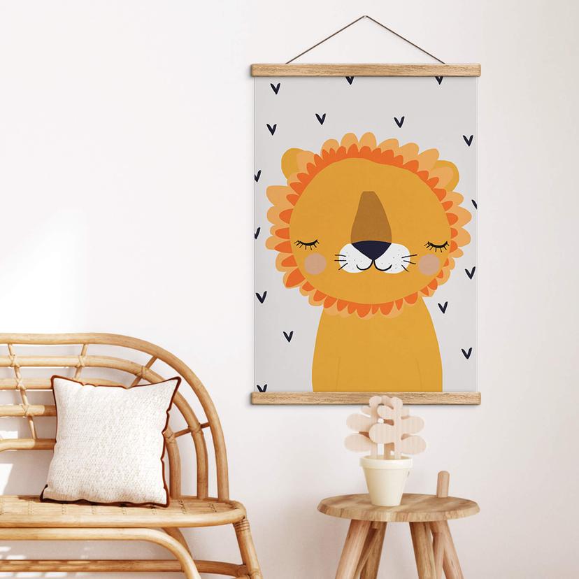 Póster de tela Treechild - Leoncito