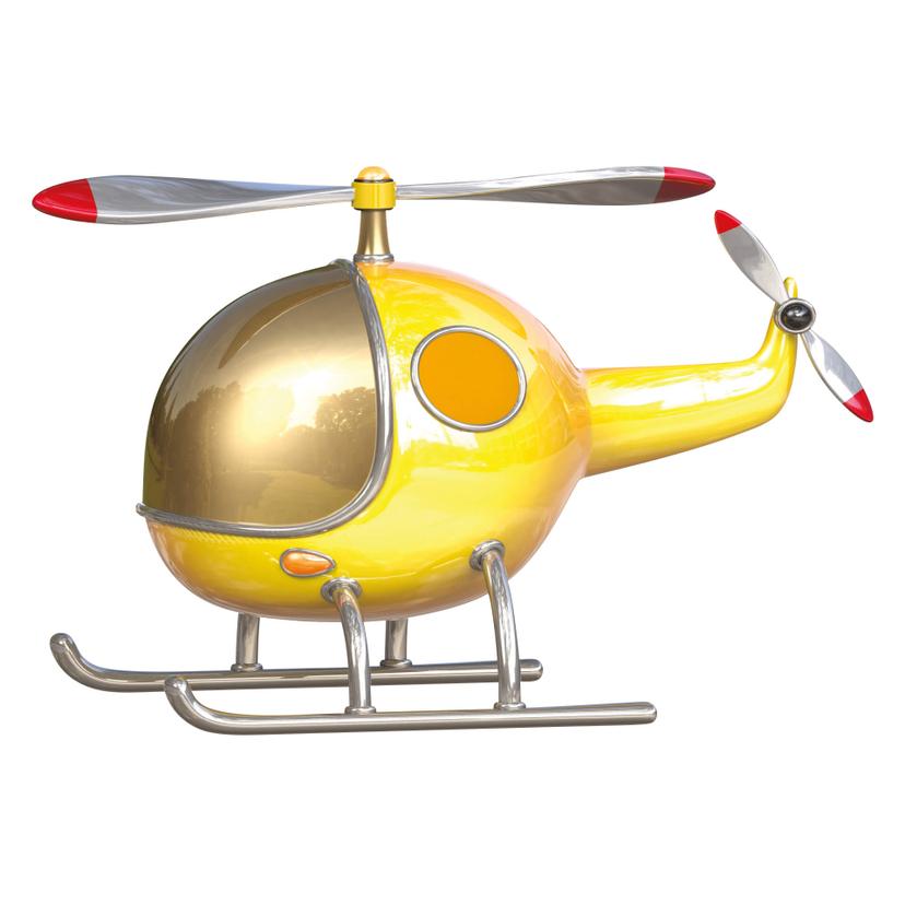 Wandtattoo Michel Agullo - Helikopter (gelb)