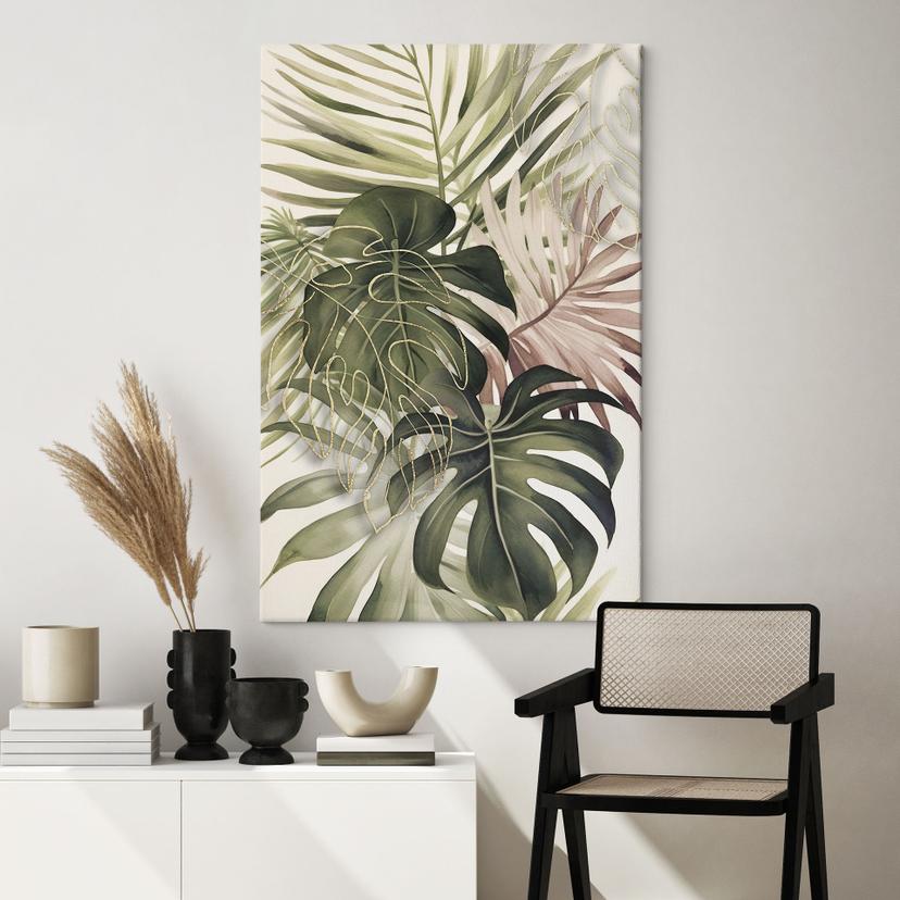 Stampa su tela Foglie tropicali Boho - Haase
