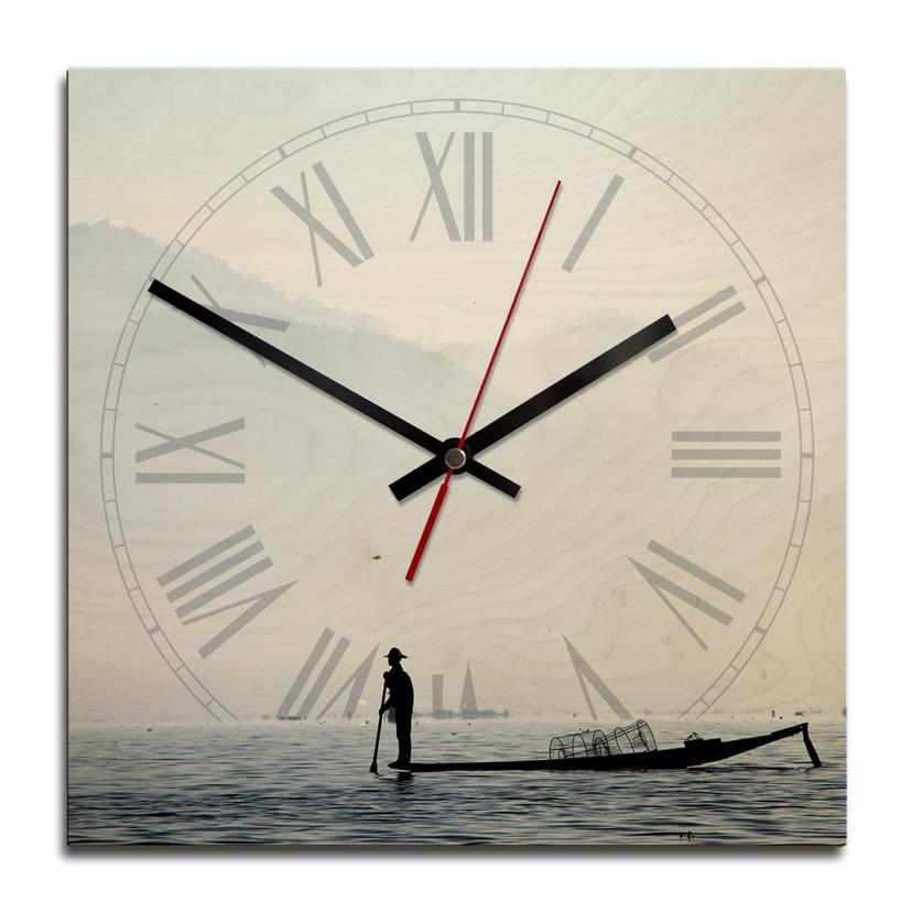 Horloge murale en bois - Crépuscule