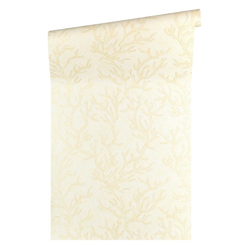 Versace Fleecetapet Les Etoiles de la Mer tapet maritim beige, guld, creme
