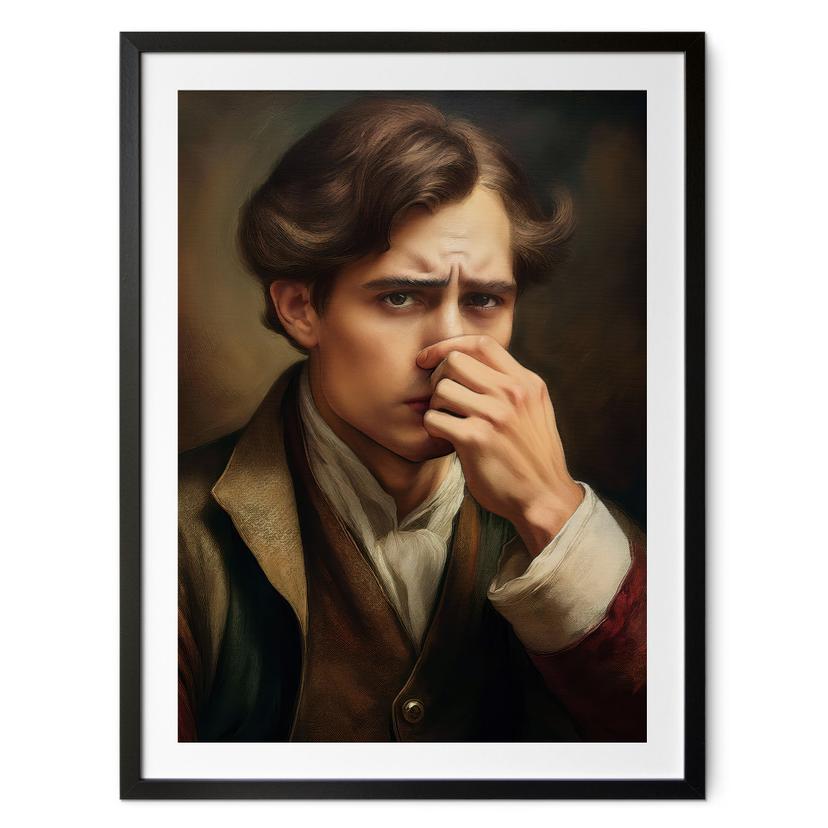 Póster Divertido motivo de aseo con aspecto retro