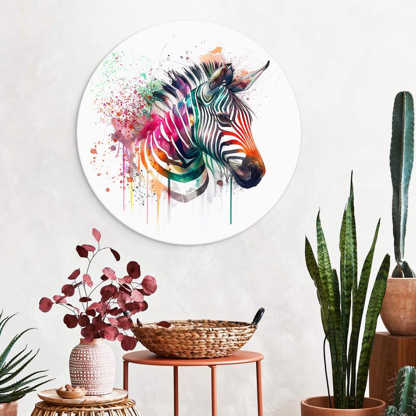 Cerchio a muro Heine - Rainbow Zebra