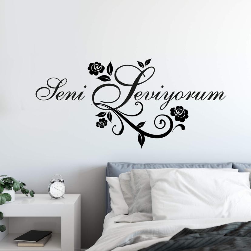Muursticker Seni Seviyorum