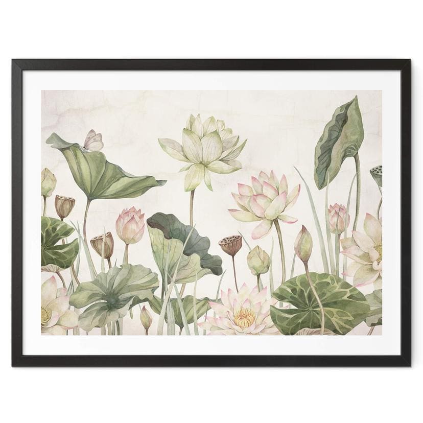 Poster Sir Edward - Idylle de nénuphars au pastel