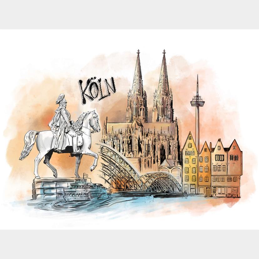 Fotomurale Love your City - Köln