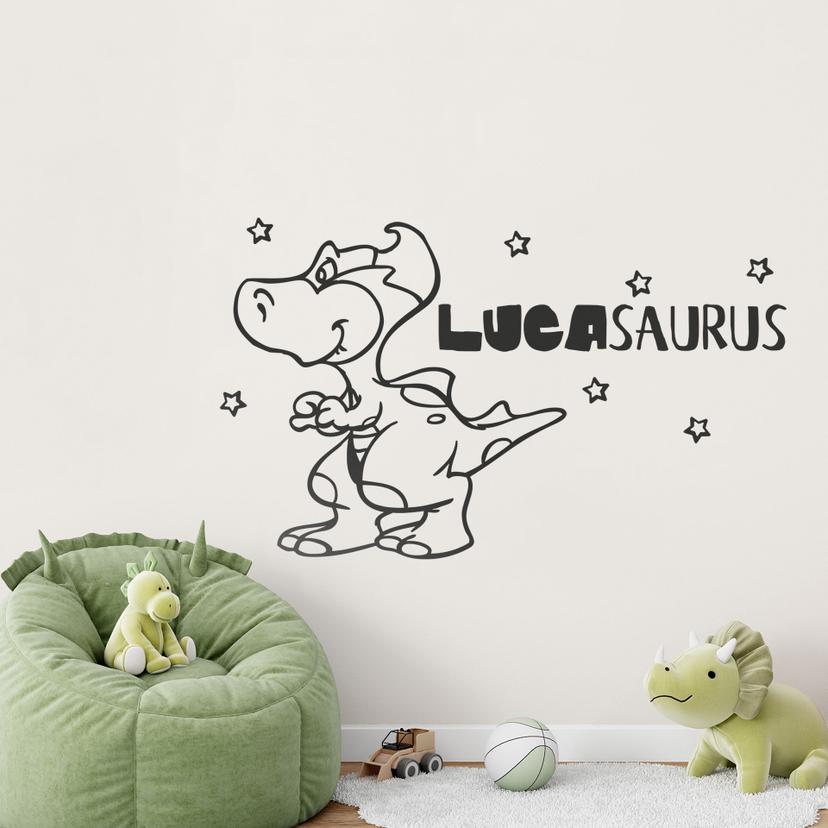 Wallsticker -  + Navn + Dinosaurus 02