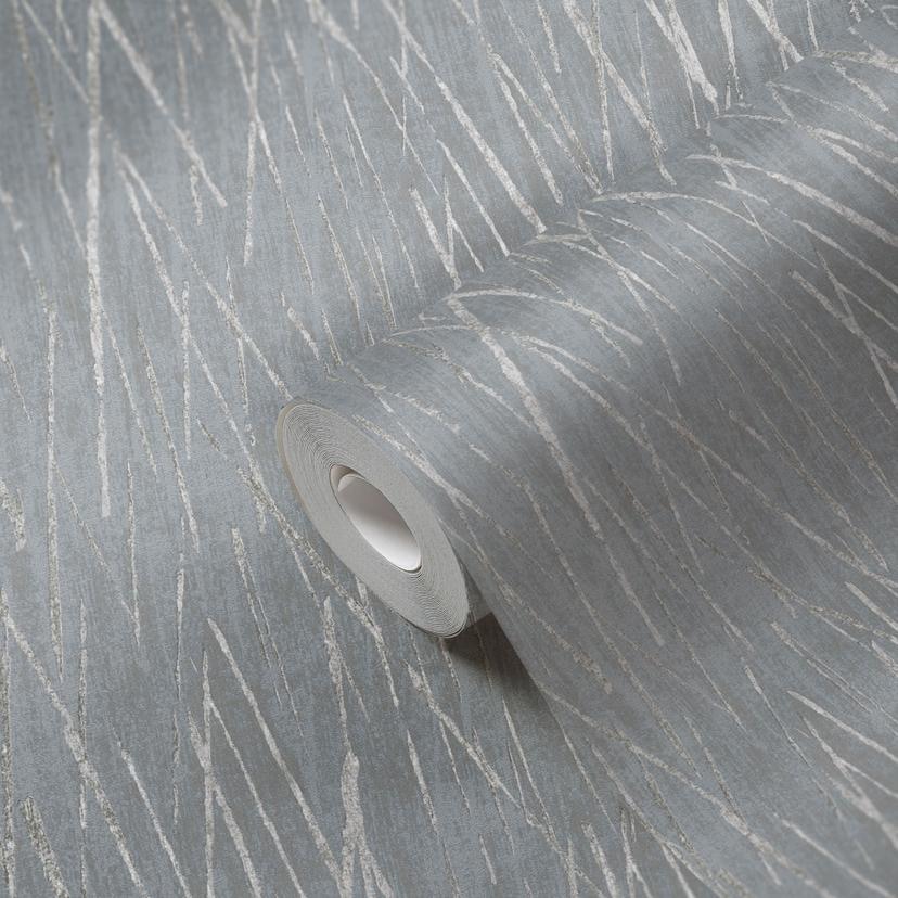 A.S. Création papel pintado vintage #Hygge papel pintado tejido-no tejido metalizado, gris