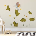 Muursticker Friendly Dino's