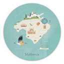 Vægcirkel Rivers - Mallorca – print på aluminium (Alu-Dibond)