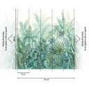 Tapeta dżungla zielono niebieska - włókninowa tapeta botaniczna Livingwalls - matowa i gładka