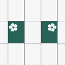 Sticker carrelage : Fleur de Jade