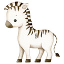 Lille zebra Wallsticker