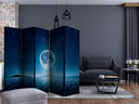 Paravent, Raumteiler freistehend, Trennwand - Moonlit night II, 5-teilig - einseitig bedruckt - 225x