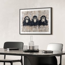 Poster Drie Apen Streetart Graffiti - Magnusson
