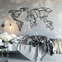 mapa świata 3D origami wykonana z akrylu