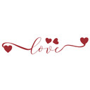 Wallsticker - Love mit Herzen