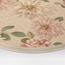 Obraz drewniany Dalie Shabby Chic Różowy - Bloomery Decor - Okrągły