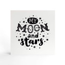Billede af træ til at sætte op - My Moon and Stars - 15x15 cm