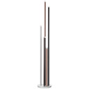 Stehleuchte Eddy, braun, 155,3 x 27,5 cm, Metall, dimmbar