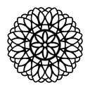 Akrylowa dekoracja mandala kwiat życia