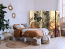 Paravent, Raumteiler freistehend, Trennwand - Tulips in Cream