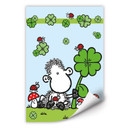 Zelfklevende Poster - Sheepworld - Happiness