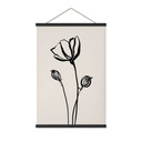 Obraz tkaniny Line Art Poppy - Cats & Dotz