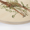 Obraz drewniany Kwiatowa Żyrafa - Frida Floral Studio - Okrągły