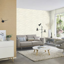 Bølget tapet, non-woven tapet Sky Lounge hvid-perlemor