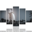 Lærredstryk 5 stykker, Dubai Hotel