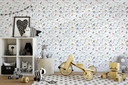 Børnetapet, non-woven tapet med illustration Kids Walls hvid, farverig