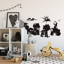 Sticker mural - Paysage Rigolo