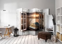 Screen room divider - Efterårssø, 3-delt