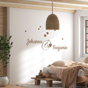 Wallsticker -  + Navn - kærrestepar