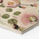 Hexagon - Træ UN Designs - Blomster i kunstnerisk stil