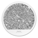 Tableau sur alu-Dibond plan de Paris rond