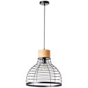 Pendelleuchte Annelie, braun, 135 x 47 cm, Holz Pendellampe