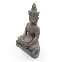 Meditierender Buddha aus Kunststein, betongrau | 41x30x45 cm