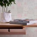 blomstret tapet grå rød - non-woven tapet landhus A.S. Création - mat og lys struktur